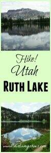 Hike to this gorgeous high alpine lake in Utah's Uinta Mountains. Ruth Lake is a perfect trail for hikers of all ages!