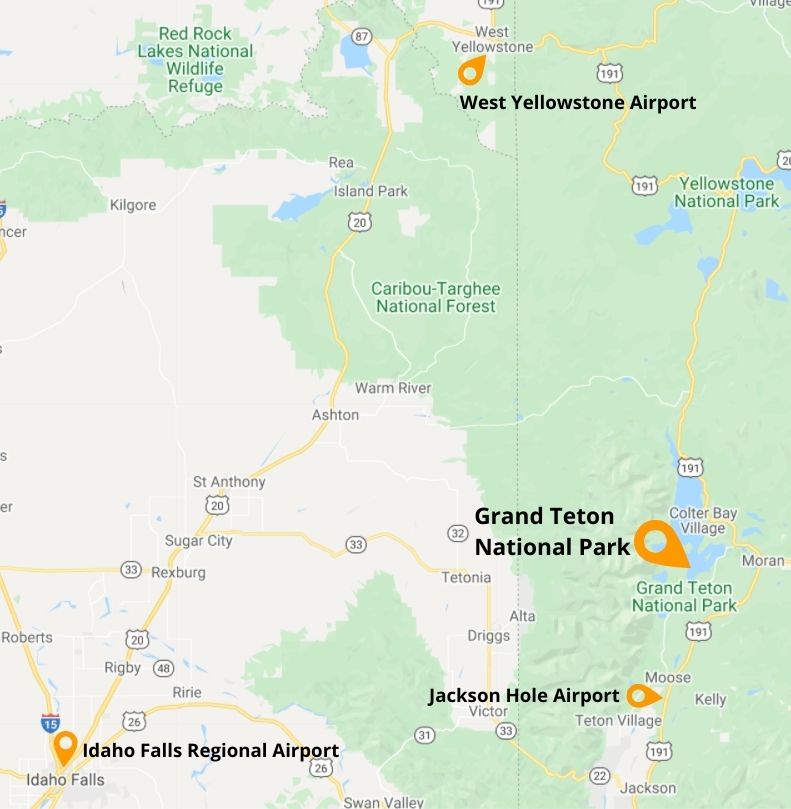 Which Airport Is Best to Visit Yellowstone and Grand Tetons