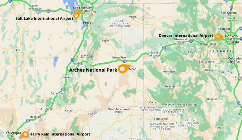 The Best and Closest Airports to Arches National Park