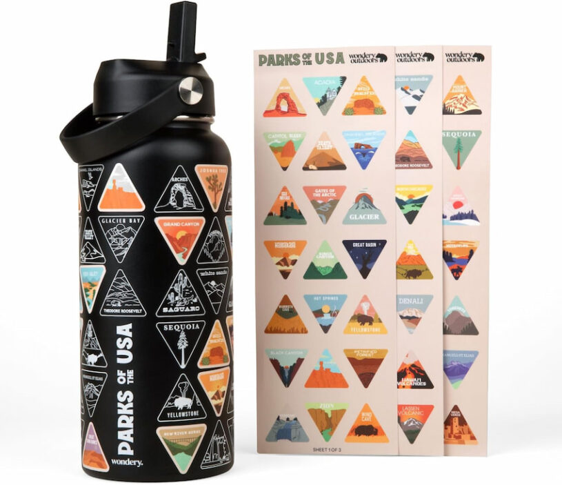 National Parks Water bottle with Stickers
