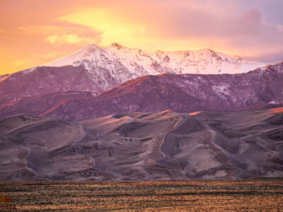 Sunset from the Park Road in Great Sand Dunes National Park